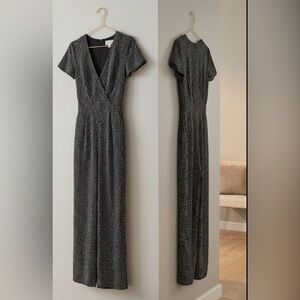 Chic Black Polka Dot Maxi Dress